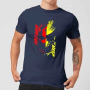 Image of Ant-Man And The Wasp Split Face Mens T-Shirt - Navy - M