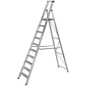 image of Werner MasterTrade 10 Tread Aluminium Platform Stepladder