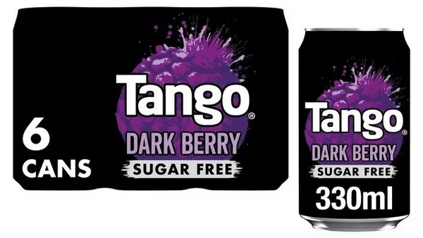 image of Tango Dark Berry Sugar Free 330ml Cans 6 Pack