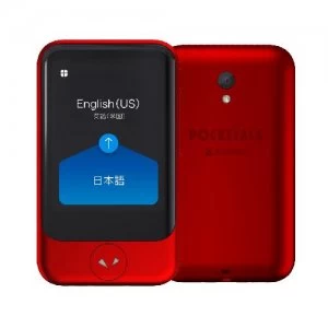 Image of Pocketalk S Two-Way Voice/Camera Translator with Built-In Data - Red