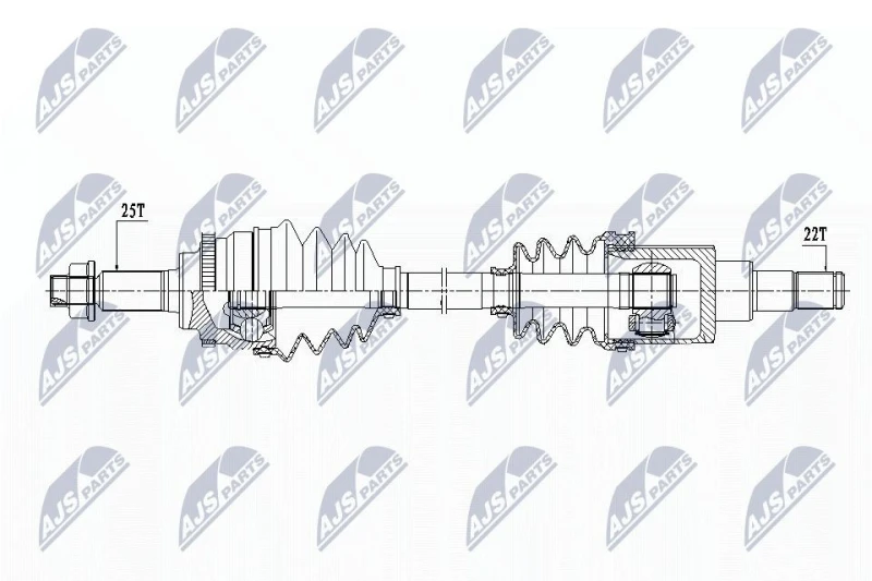 Image of NTY NPW-SU-033 Drive shaft Front Axle Left Drive Shaft (13)