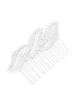 Image of Jon Richard Fern Pave Leaf Hair Comb