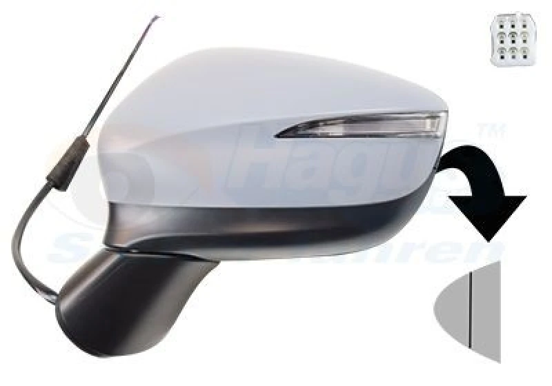 Image of VAN WEZEL Wing mirror VAN WEZEL 2786807