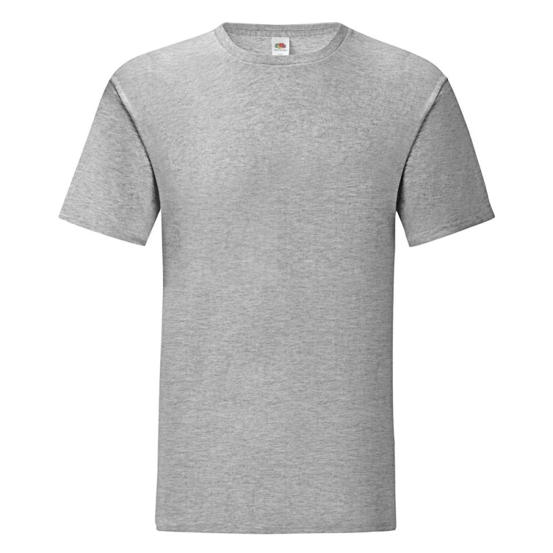 Image of Fruit Of The Loom Heather Iconic 150 T-Shirt Mid Grey male