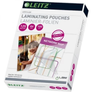 image of Leitz iLAM A6 Glossy Laminating Pouches 2x125 microns (100 Pack)