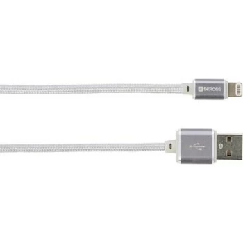 image of SKROSS Charge n Sync Lightning Connector Cable - 1M - Steel Line