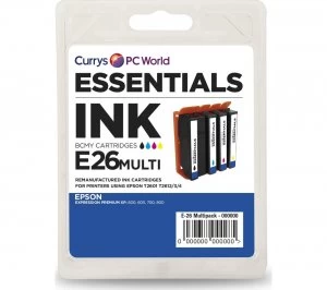 Image of Essentials Epson Cyan Magenta Yellow and Black Ink Cartridges Multipack