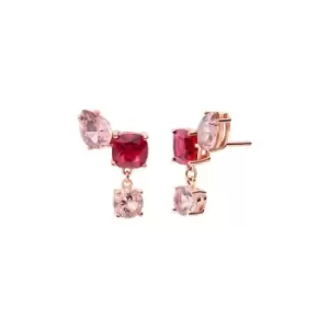 Image of Michael Kors 14K Rose Gold-Plated Sterling Silver Cluster Drop Earrings