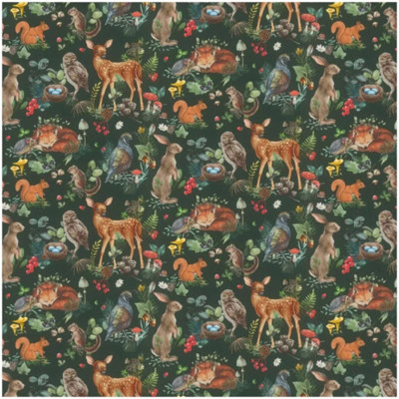 Image of Rasch Home Style Forest Friends Wallpaper Animals Washable Paste The Wall