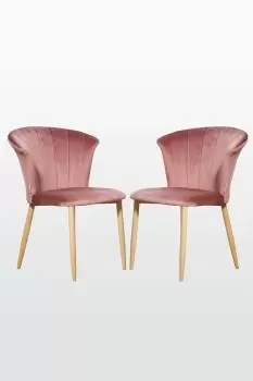 Image of Elsa' Velvet Dining Chair Set of 2
