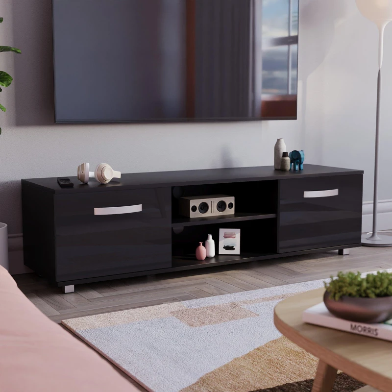 Image of Lassic Vida Designs Cosmo 2 Door TV Unit 140cm Black unisex 140 cm