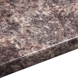 38mm Jamocha Brown Gloss Round edge Laminate Breakfast bar L2m D900mm