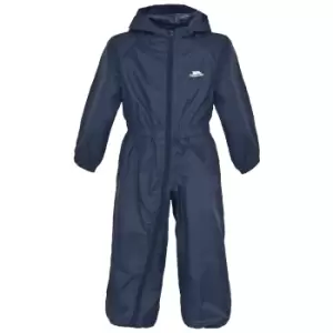 Image of Trespass Kids Unisex Dripdrop Padded Waterproof Rain Suit (2/3 Years) (Navy Blue)