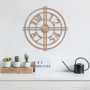 Image of Metal Wall Clock 33 - Copper Copper Decorative Metal Wall Clock