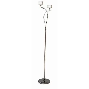 image of Robert Dyas Village At Home Ice Floor Lamp - Pewter