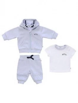 Image of Hugo Boss Logo Tracksuit and T-Shirt Size 12 Months Boys Gift Set