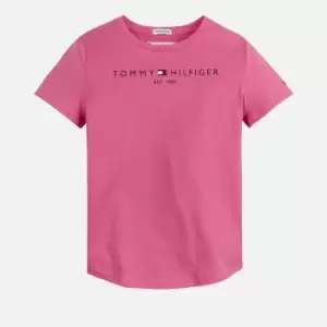 Image of Tommy Hilfiger Girls Essential T-Shirt - Pink Alert - 10 Years