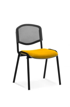 Image of ISO Black Frame Mesh Back Bespoke Colour Fabric - (Min Order Qty X 4) Yellow