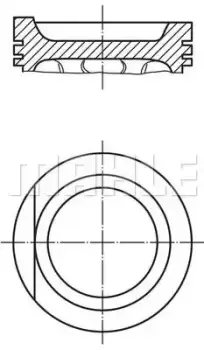 image of Piston 0347502 by MAHLE Original