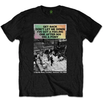 Image of The Beatles - Rooftop Songs Gradient Unisex Large T-Shirt - Black