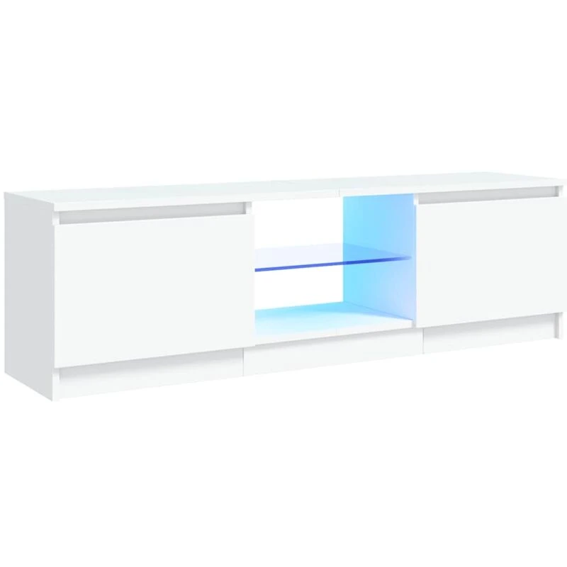 Image of VIDAXL TV Cabinet with LED Lights White 120x30x35.5cm Vidaxl 8720286216934