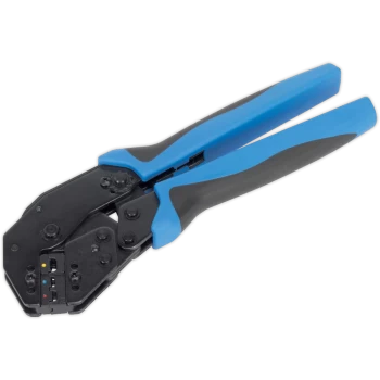 image of Sealey AK3863 Angled Head Ratchet Crimping Tool