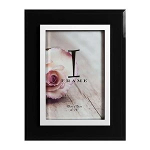 image of 4" x 6" - iFrame Black & Silver Tone Photo Frame