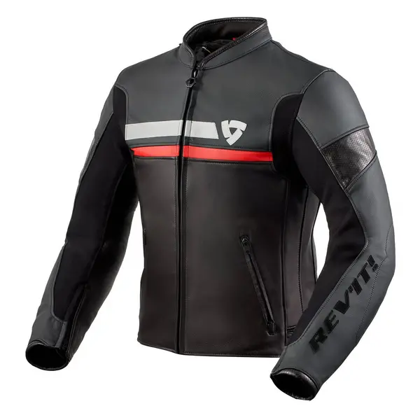 Image of REV'IT! Mile Jacket Black Red Size 56