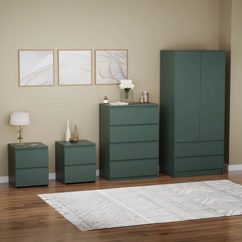Image of Lassic Vida Designs 4 Piece Denver Bedroom Set 2 Jasper Green unisex One Size