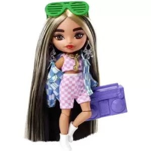 Image of Barbie Extra Minis Doll #2 - Checkered 2 Piece & Jacket
