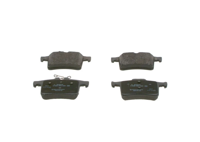 Image of Bosch 0 986 494 480 Brake pad set with anti-squeak plate Low-Metallic Brake Pad Set,disc brake (402)