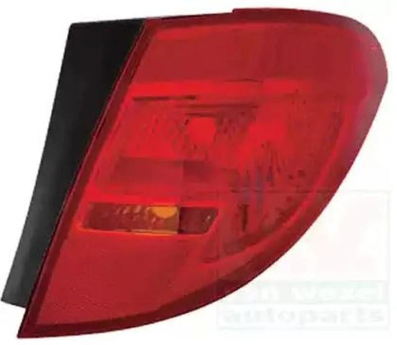 Image of VAN WEZEL 3860932M Rear light Outer section, without bulb holder, Right Combination Rearlight (391)