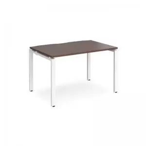 Image of Adapt starter unit single 1200mm x 800mm - white frame and walnut top