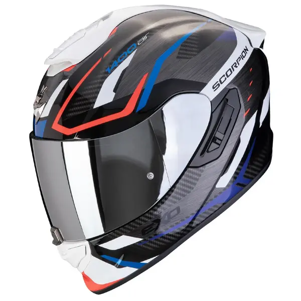 Image of Scorpion EXO-1400 Evo II Air Accord Black Blue White Full Face Helmet Size M