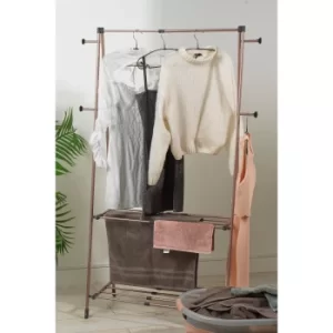 image of Beldray Rose Gold Dual Clothes Airer and Rail