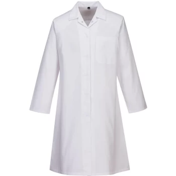 image of 2205 - White Ladies Food Industry Coat, One Pocket sz 3 XL Regular Apron jacket - Portwest