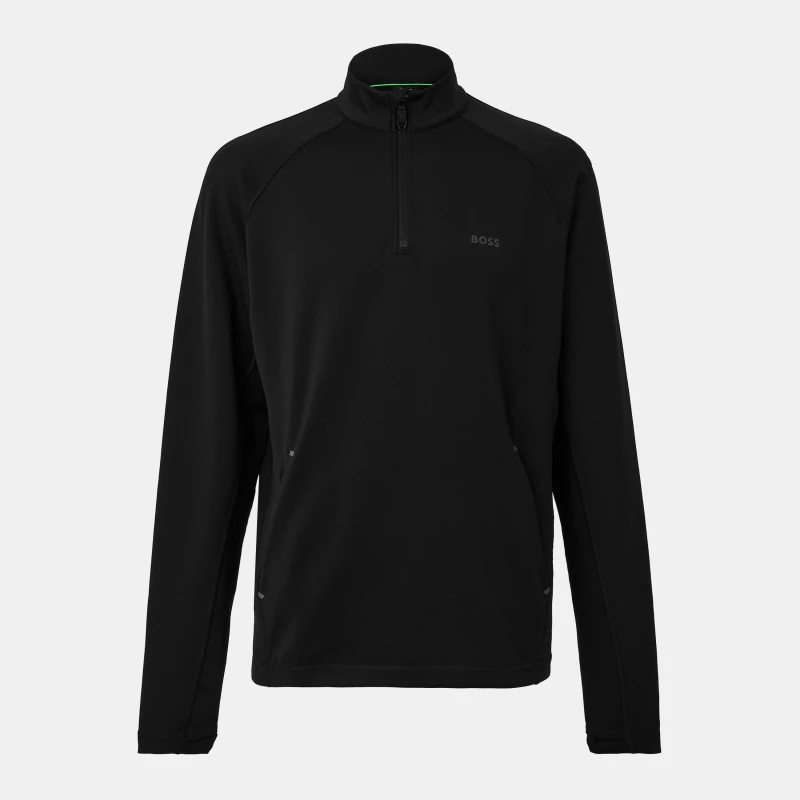 Image of Boss Mens HBG Quarter-Zip Fleece Black male S