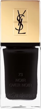 Image of Yves Saint Laurent La Laque Couture Nail Polish Shade 73 Noir Over Noir 10ml