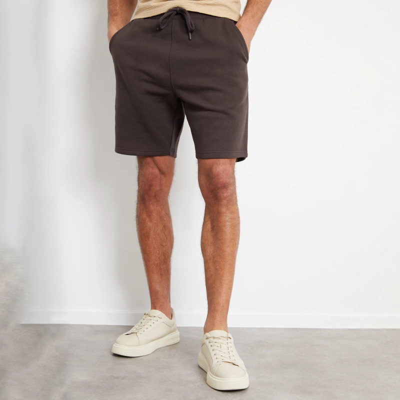 Image of Threadbare 'Bergamot' Fleece Shorts Dark Brown
