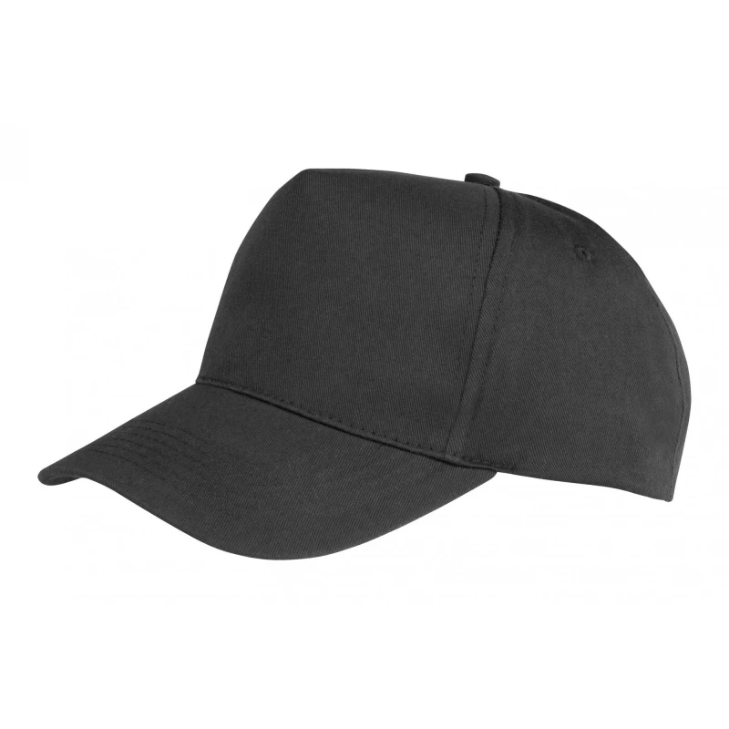 Image of Result Boston 5 Panel Baseball Cap in Black Unisex One Size