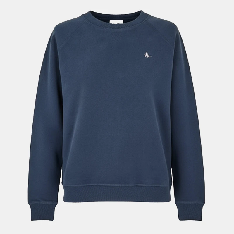 Image of Jack Wills Jack Wills Astbury Raglan Crew Sweatshirt - Blue 4 Female