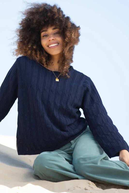 Image of Kite Womens Hermitage Knit Jumper in Midnight Size: Medium Midnight Female M