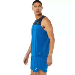 Image of Asics Mens Race Running Vest - Blue