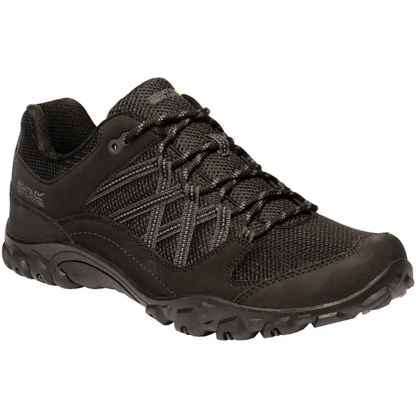 Image of Regatta Mens Edgepoint III Waterproof Lace Up Walking Shoes UK Size 8 (EU 42) Black/Granit RMF617-9V8-8
