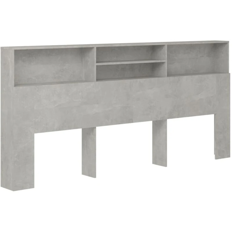 Image of VIDAXL Headboard Cabinet Concrete Grey 220x19x103.5cm Vidaxl 8720286966815