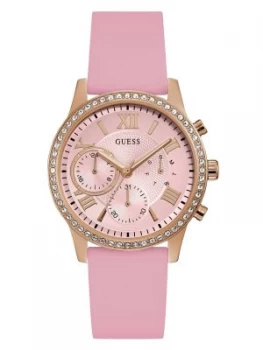 image of Guess Silicone Rhinestone Watch