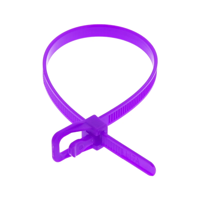 Image of Cablenet Cablenet EVT-S12PR-TA cable tie Releasable cable tie Nylon Purple 100 pc(s) EVT-S12PR-TA