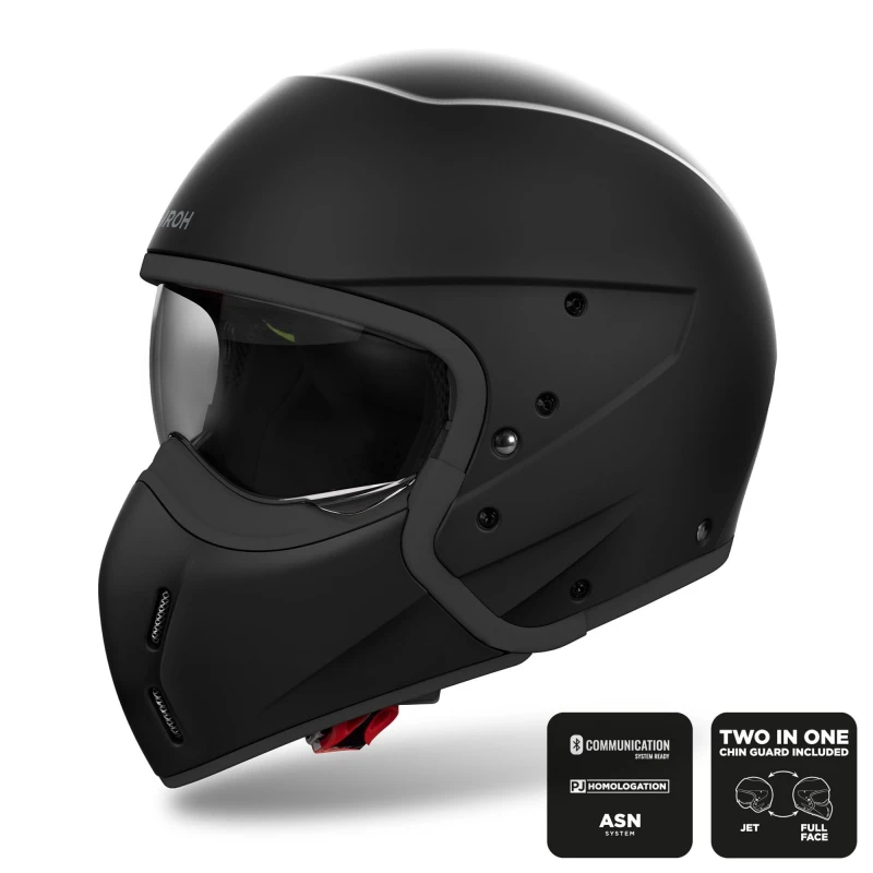 Image of Airoh J 110 Color Black Matt Jet Helmet Size S