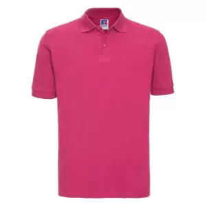 Image of Russell Mens 100% Cotton Short Sleeve Polo Shirt (M) (Fuchsia)