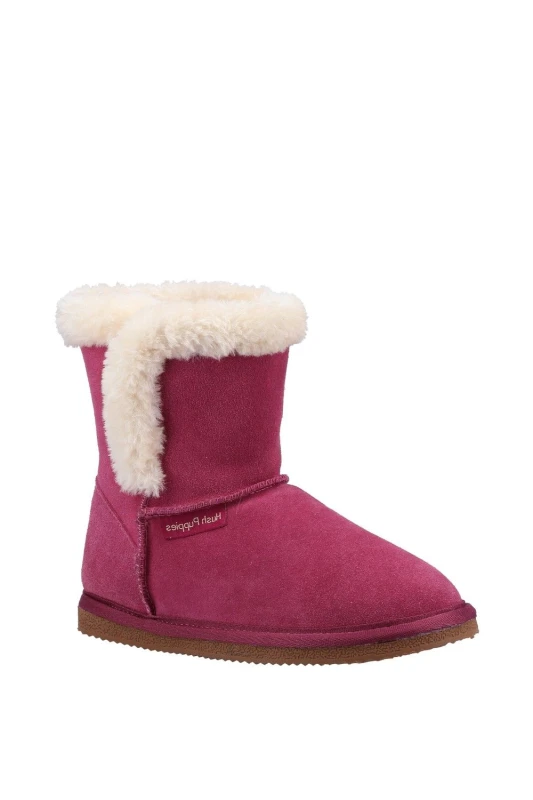 Image of Hush Puppies 'Ashlynn' Suede Slipper Booties Rose